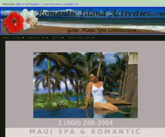 Romanticislandactivities.com(Maui Spa Services and Romantic Island Activities) Screenshot