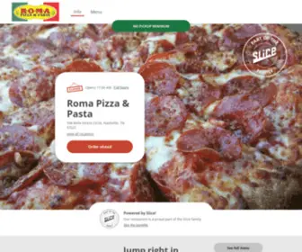 Romapizzabellevue.com(Roma Pizza & Pasta) Screenshot