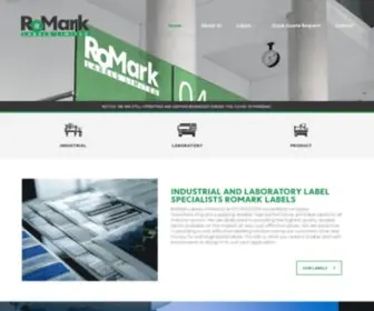 Romark-Labels.com(Durable labels for Industrial and Laboratory applications) Screenshot