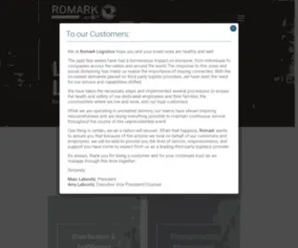 Romarklogistics.com(Romark Logistics) Screenshot