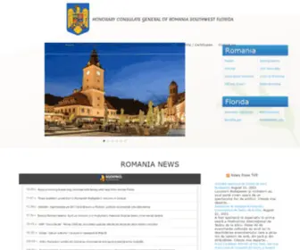 Romcrest.org(HONORARY CONSULATE GENERAL OF ROMANIA SOUTHWEST FLORIDA) Screenshot