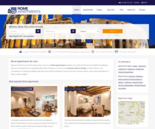 Romeapartments.com(Rome Apartments) Screenshot