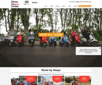 Romebyvespa.com(Vespa tours and rental Rome) Screenshot