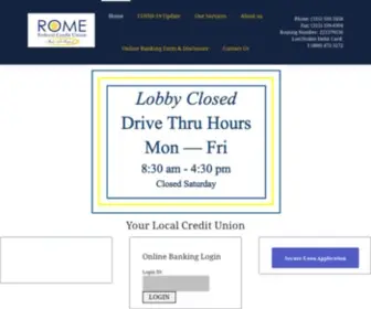 Romefcu.com(Rome's Oldest Credit Union) Screenshot