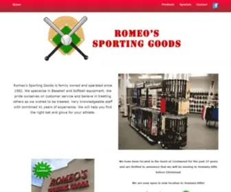 Romeossportinggoods.com(Romeo's Sporting Goods) Screenshot