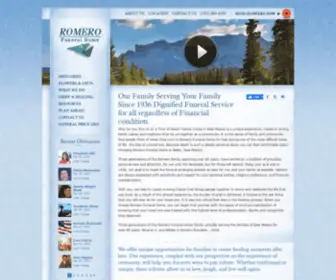 Romerofuneralhomenm.com(Romero Funeral Home) Screenshot