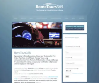 Rometours365.com(The Official Car Hire With Driver in Rome For All Destinations) Screenshot