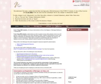 Rom.gov.sg(Registry of Marriages) Screenshot