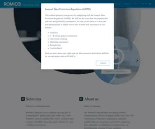 Romico.de(Telekommunikation für Ihr Unternehmen) Screenshot