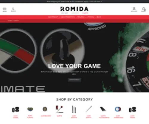 Romidadarts.co.uk(Darts) Screenshot