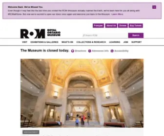 Rom.on.ca(Royal Ontario Museum) Screenshot