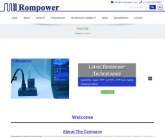 Rompower.com(Power conversion technologies) Screenshot