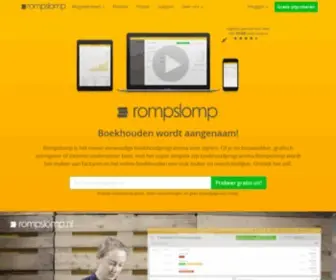 Rompslomp.nl(Hét eenvoudige zzp boekhoudprogramma dat boekhouden aangenaam maakt) Screenshot