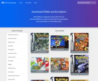 Roms.download(Download ROMs on computers and mobile devices. The largest collection of Game ROMs for GBA) Screenshot