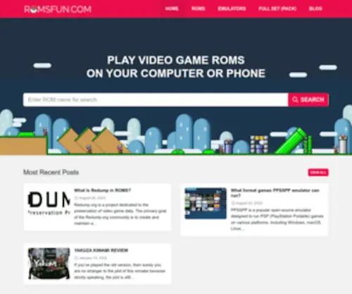 Romsfun.com(Download ROMs and ISOs of Nintendo) Screenshot