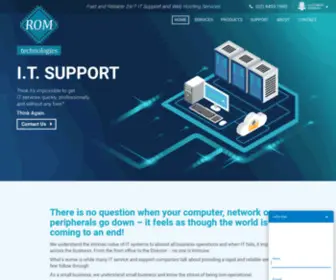 Romtech.com.au(24/7 IT Support and Web Hosting Services) Screenshot