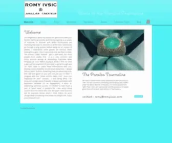 Romyivsic.com(Paraiba tourmaline gemstone jewelry design precious stone rings neckla) Screenshot