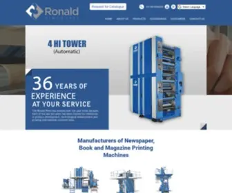 Ronaldindia.com(Book & Newspaper Printing Machines Manufacturer in India) Screenshot