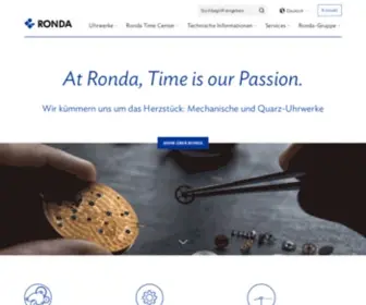 Ronda.ch(Schweizer Uhrwerke für Markenuhren) Screenshot