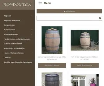 Rondomton.nl(Bestel hier uw houten regenton en waterpartij) Screenshot