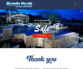 Rondopools.com(Arizona's Premier Custom Pool and Spa Specialist) Screenshot