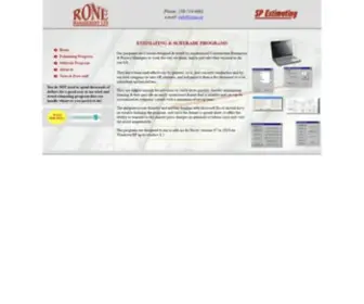 Rone.ca(Construction Estimating Software Program for General Contractors) Screenshot