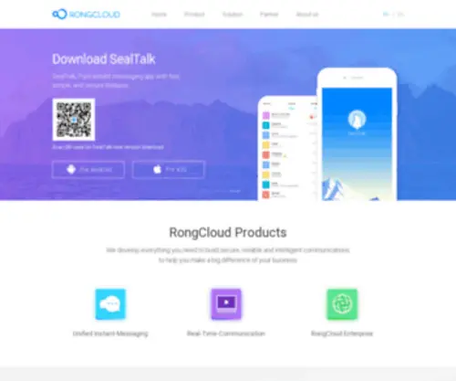 Rongcloud.io(RongCloud-The most secure and reliable global cloud communication service) Screenshot