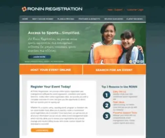 Roninregistration.com(Event Management and Registration) Screenshot