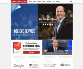 Ronkaufman.com(Delight Customers with an Uplifting Service Culture) Screenshot