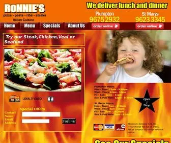 Ronniespizza.com.au(Ronnie's Pizza) Screenshot