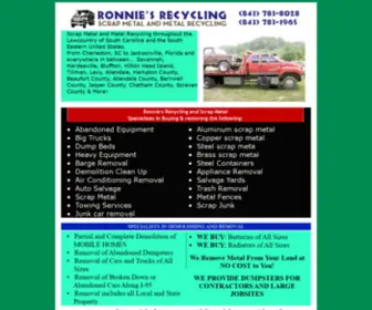 Ronniesrecycling.com(Ronnie's Recycling and Scrap Metal) Screenshot