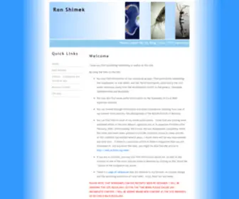 Ronshimek.com(Dr Ron Shimek's Website) Screenshot