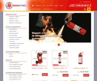 Ronsting.ro(Magazin online de stingatoare de incendiu si accesorii PSI. Ronsting va pune la dispozitie) Screenshot