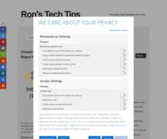 Ronwoods.us(Ron's Tech Tips) Screenshot
