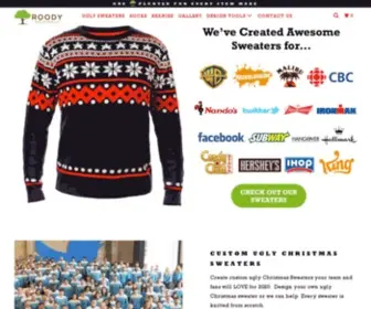 Roodyoriginals.com(Custom Christmas Sweaters) Screenshot
