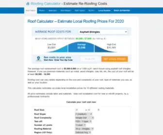 Roofcalc.org(Roofing calculator) Screenshot