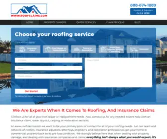 Roofclaims.com(Roofing And Insurance Claim Experts) Screenshot