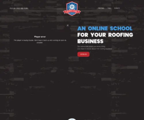 Roofing-School.com(Online Roofing Business School) Screenshot