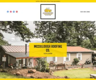 Roofingoregon.org(McCullough Roofing) Screenshot