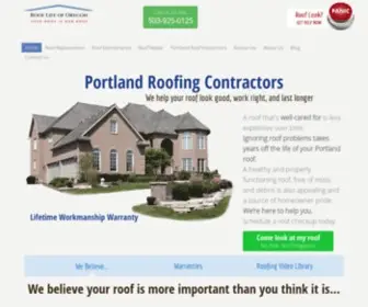 Rooflife-Oregon.com(Portland Roofing Company) Screenshot