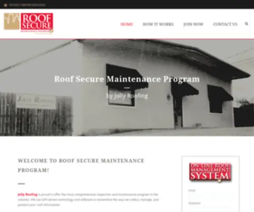 Roofsecure.com(Roof Secure Maintenance Program) Screenshot