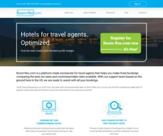 Room-RES.com(Wholesale Hotel Bookings for Travel Agents) Screenshot