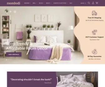 Roombodi.com(Trendy, Affordable Bedroom & Dorm Decor) Screenshot