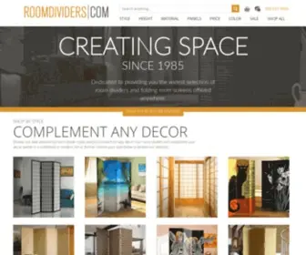Roomdividers.com(Room Dividers and Privacy Screens) Screenshot