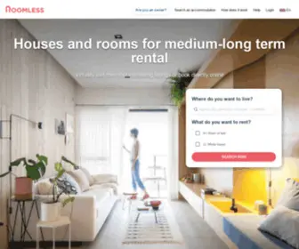 Roomlessrent.com(Houses and rooms for medium) Screenshot
