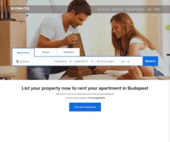 Roommatesbudapest.com(Find apartments in Budapest to rent for long term) Screenshot