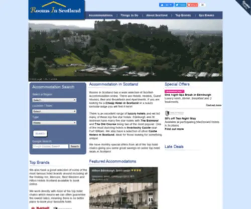 Roomsinscotland.com(Book Accommodation in Scotland) Screenshot