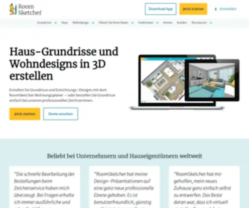 Roomsketcher.de(Online Raumplaner und Grundrissplaner) Screenshot