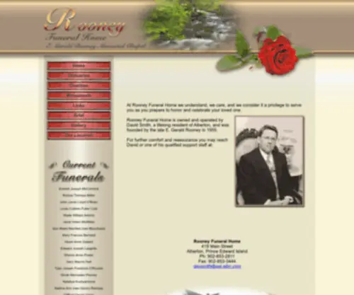 Rooneyfh.ca(Rooneys Funeral Home) Screenshot