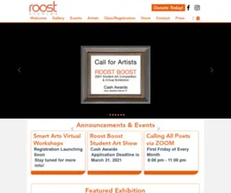 Roostcoop.org(Roost Studios & Art Gallery) Screenshot